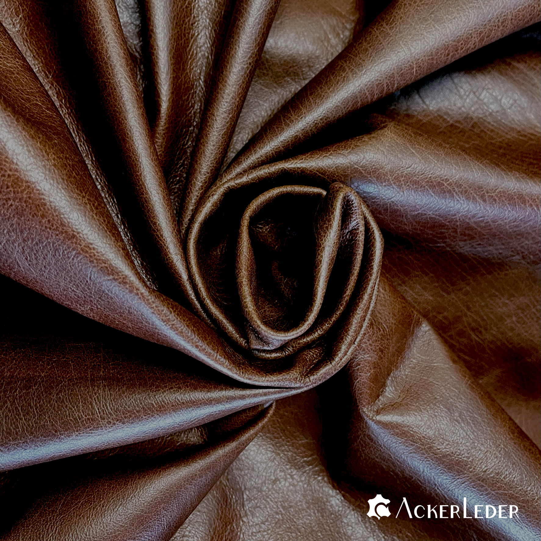 Lederhaut Rindleder Braun Chesterfield glatt Antik Vintage 2206104 verschiedene Größen