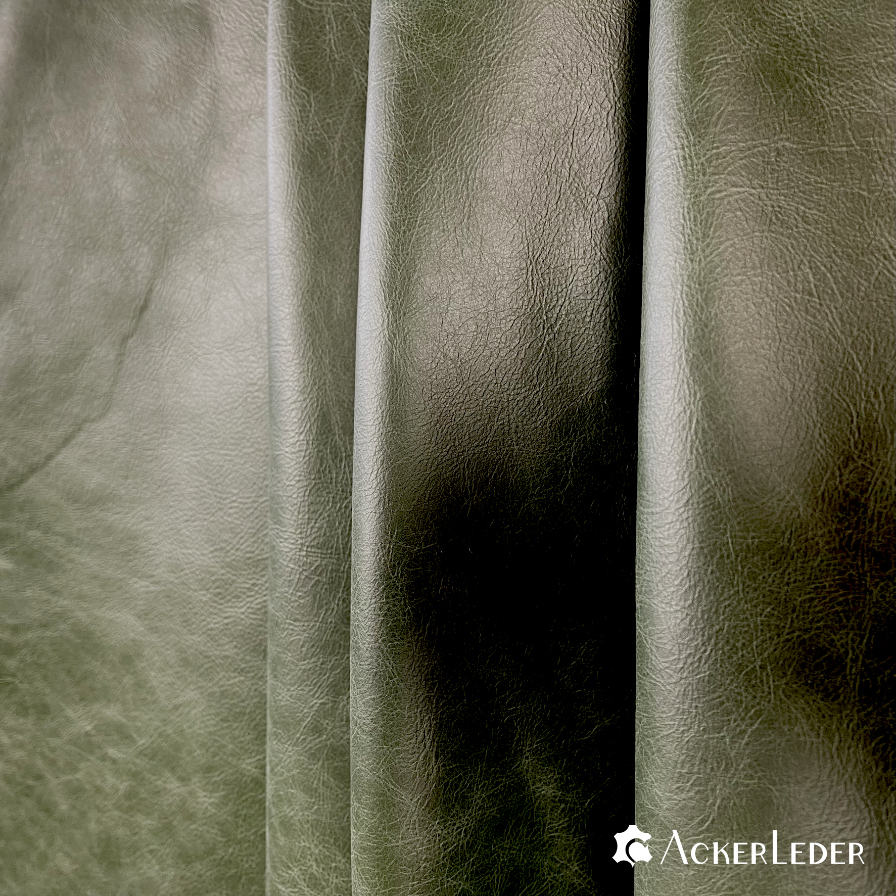 Lederhaut Rindleder Dunkelgrün Glatt Marmoriert Chesterfield 2206106 verschiedene Größen 