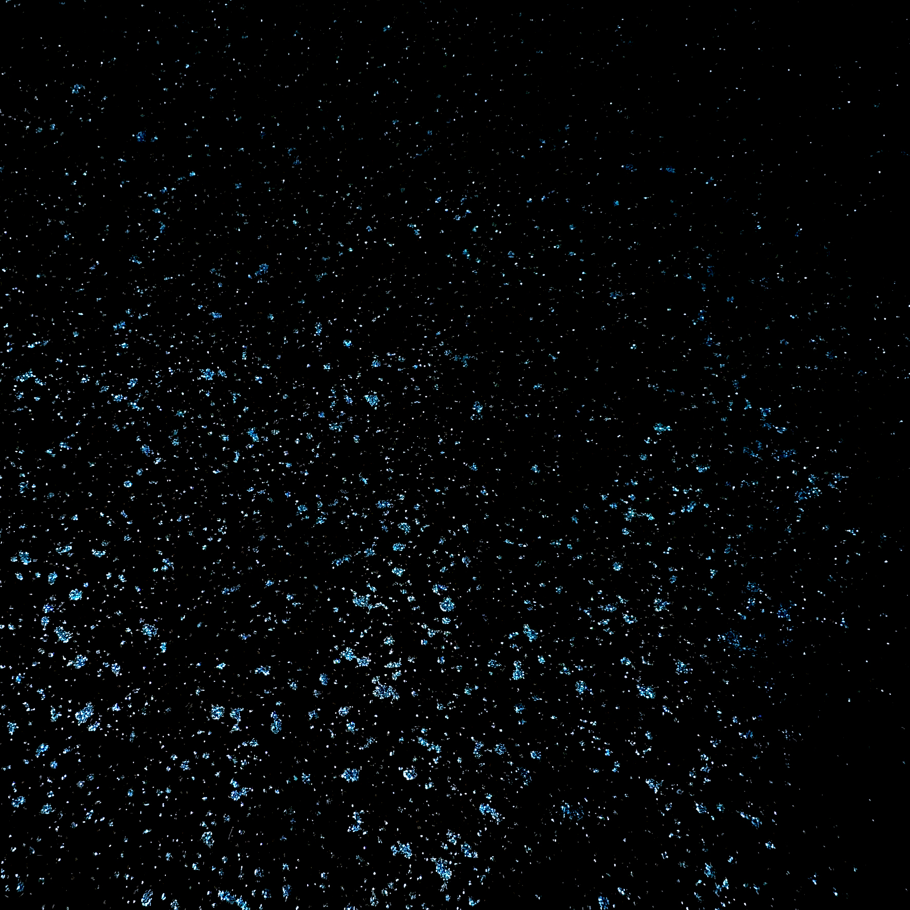 Schuh- & Taschenleder „Blauer Glitteruniversum“ – Schwarzes Lammleder mit Glitter in Blau-Metallic 