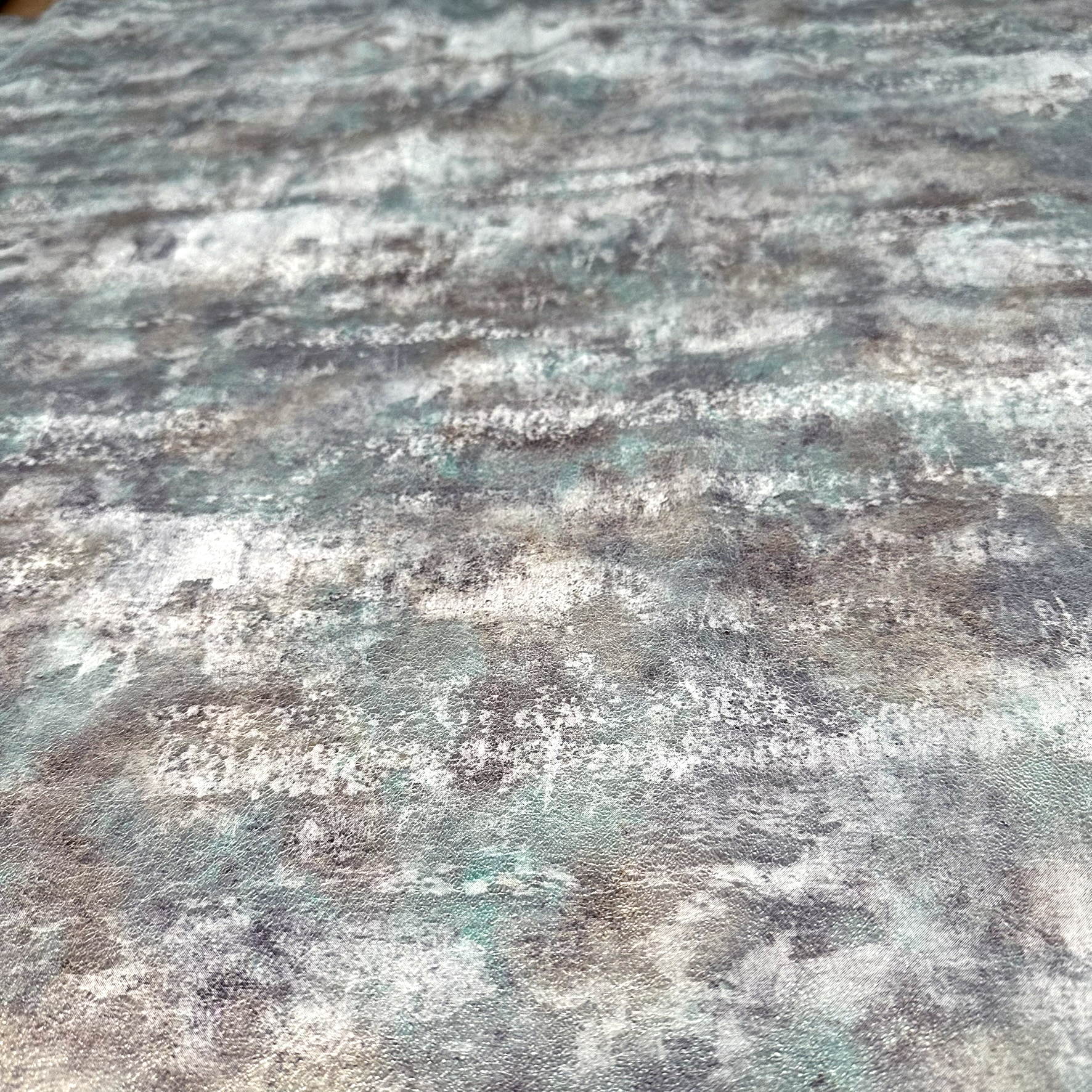 Schuh- & Taschenleder „Abstract Aquarell Farbverlauf Universum“ – Rindleder mit Print in hellen Tönen