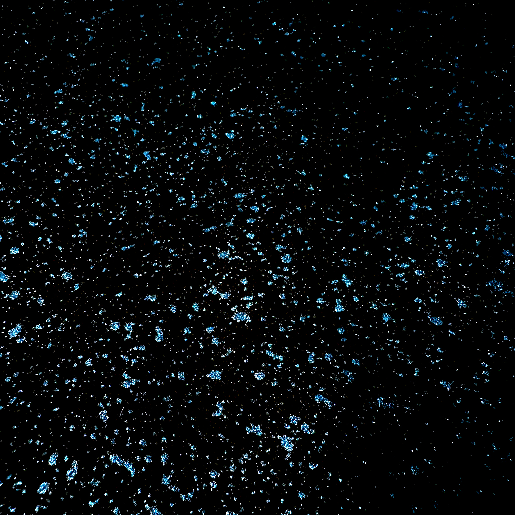 Schuh- & Taschenleder „Blauer Glitteruniversum“ – Schwarzes Lammleder mit Glitter in Blau-Metallic 
