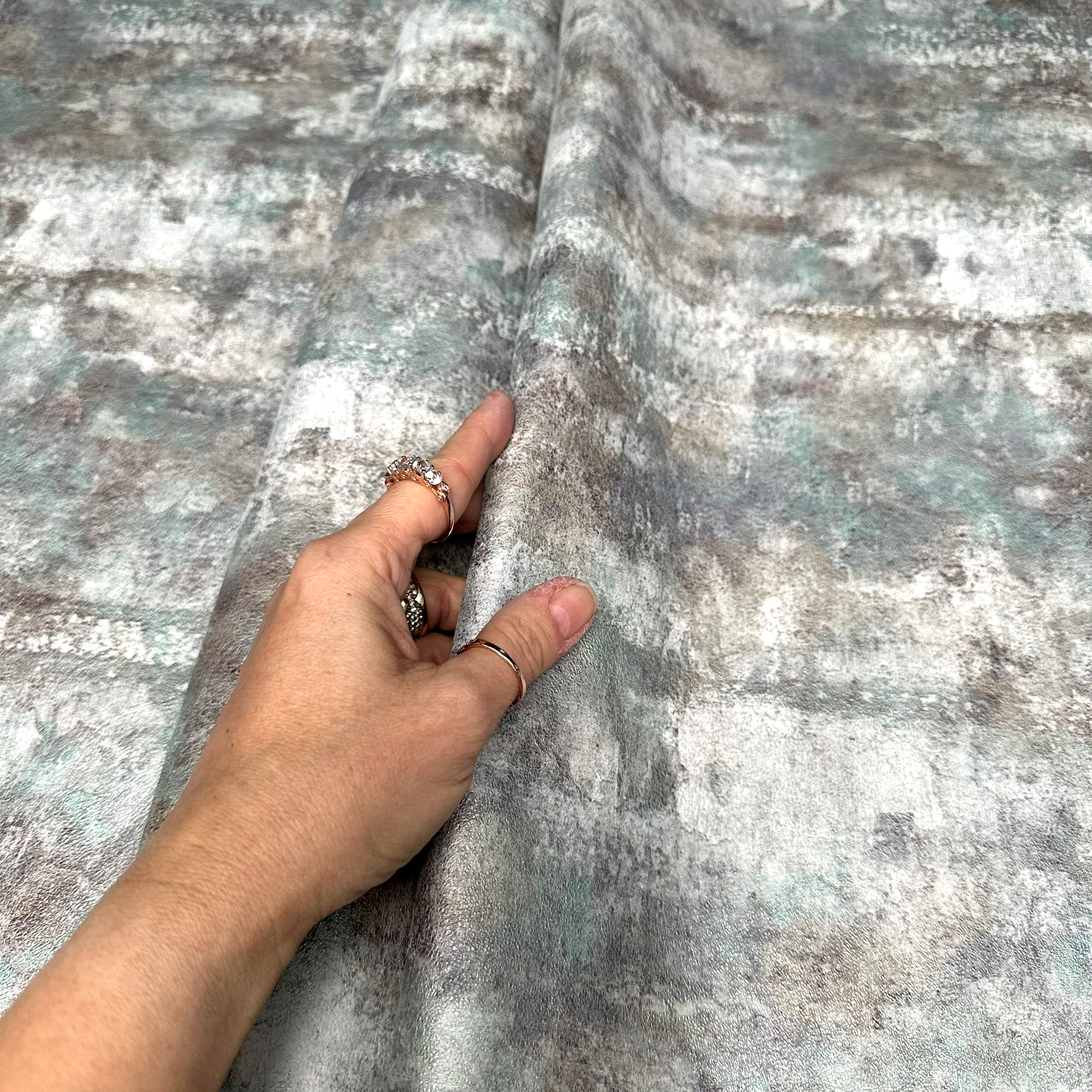 Schuh- & Taschenleder „Abstract Aquarell Farbverlauf Universum“ – Rindleder mit Print in hellen Tönen