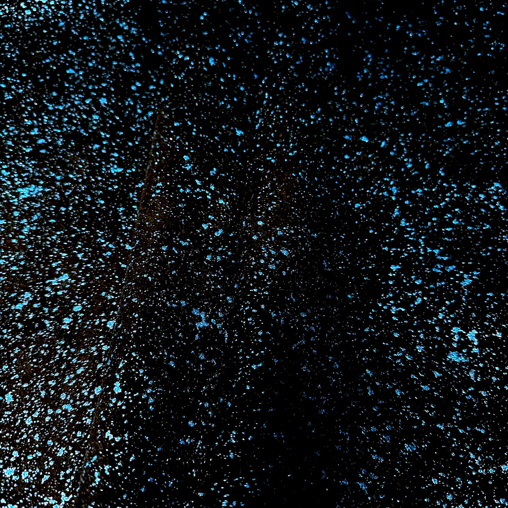 Schuh- & Taschenleder „Blauer Glitteruniversum“ – Schwarzes Lammleder mit Glitter in Blau-Metallic 