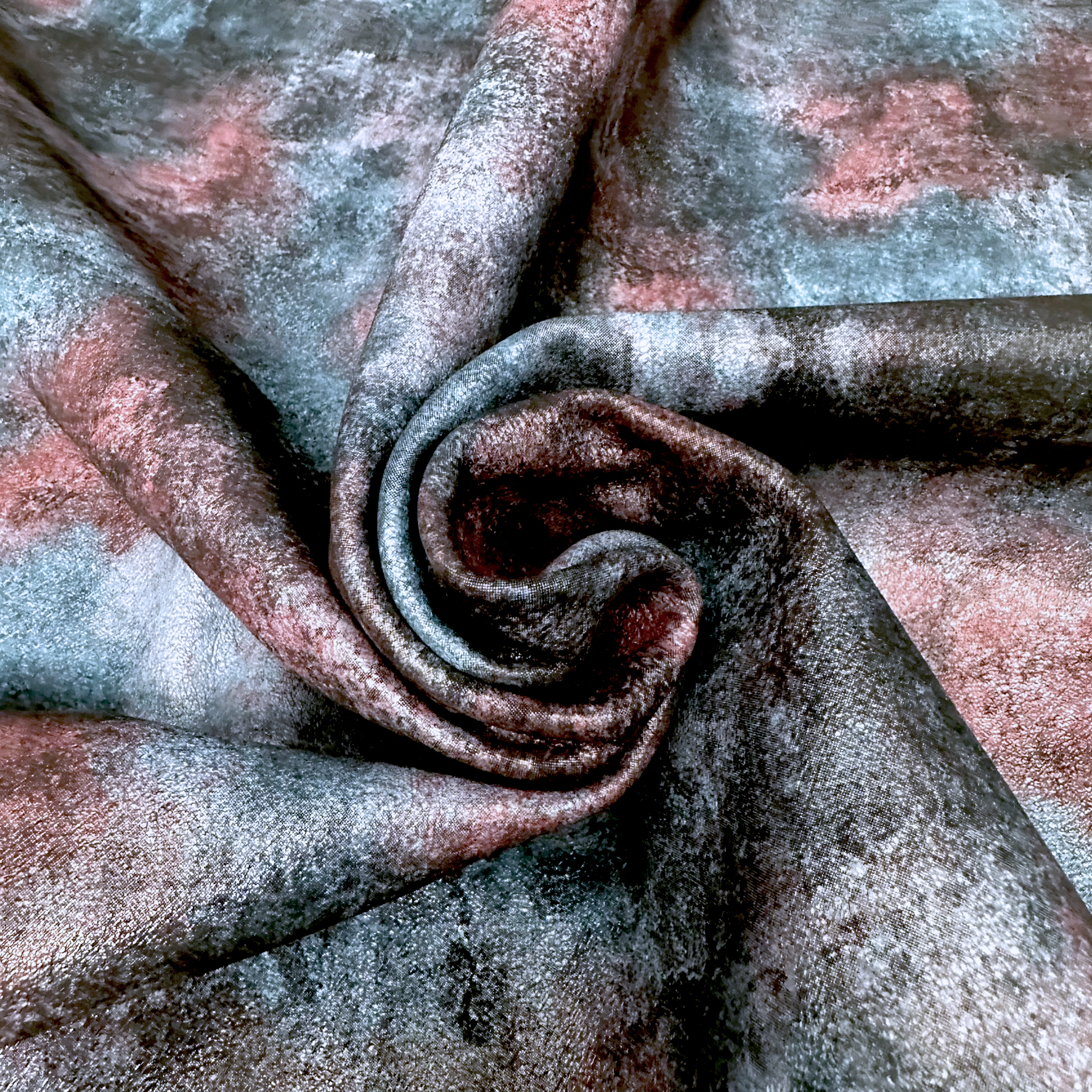 Schuh- & Taschenleder „Abstract Aquarell Farbverlauf Universum“ – Rindleder mit Print in dunklen Tönen