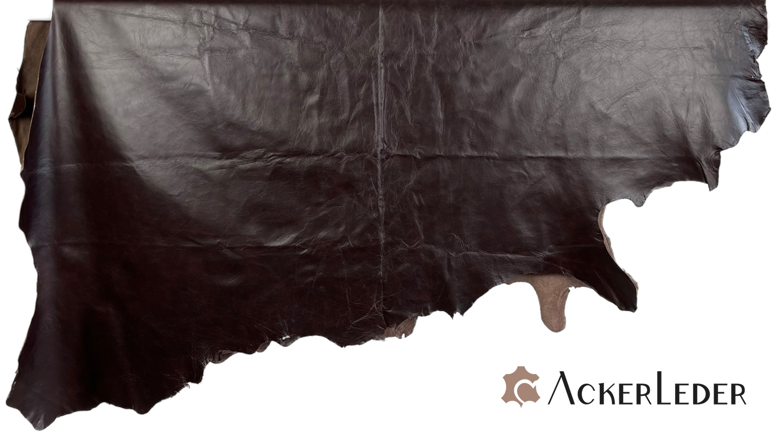 Lederhaut Rindleder Dunkelbraun glatt marmoriert ANTIK vintage 2206206 verschiedene Größen