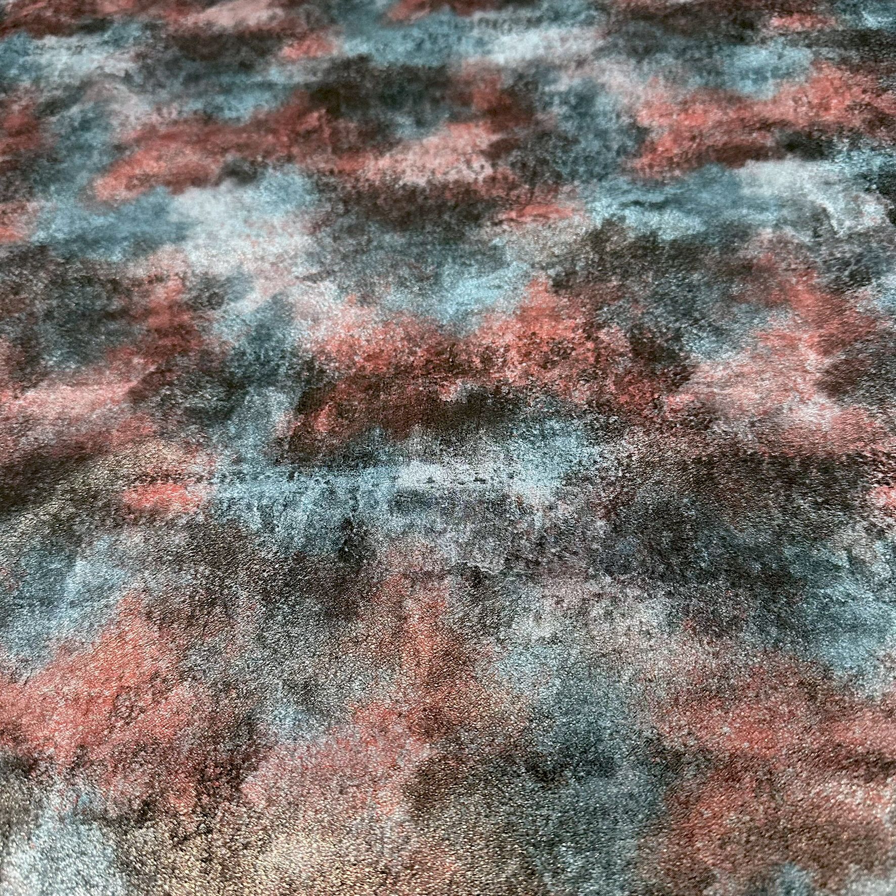 Schuh- & Taschenleder „Abstract Aquarell Farbverlauf Universum“ – Rindleder mit Print in dunklen Tönen