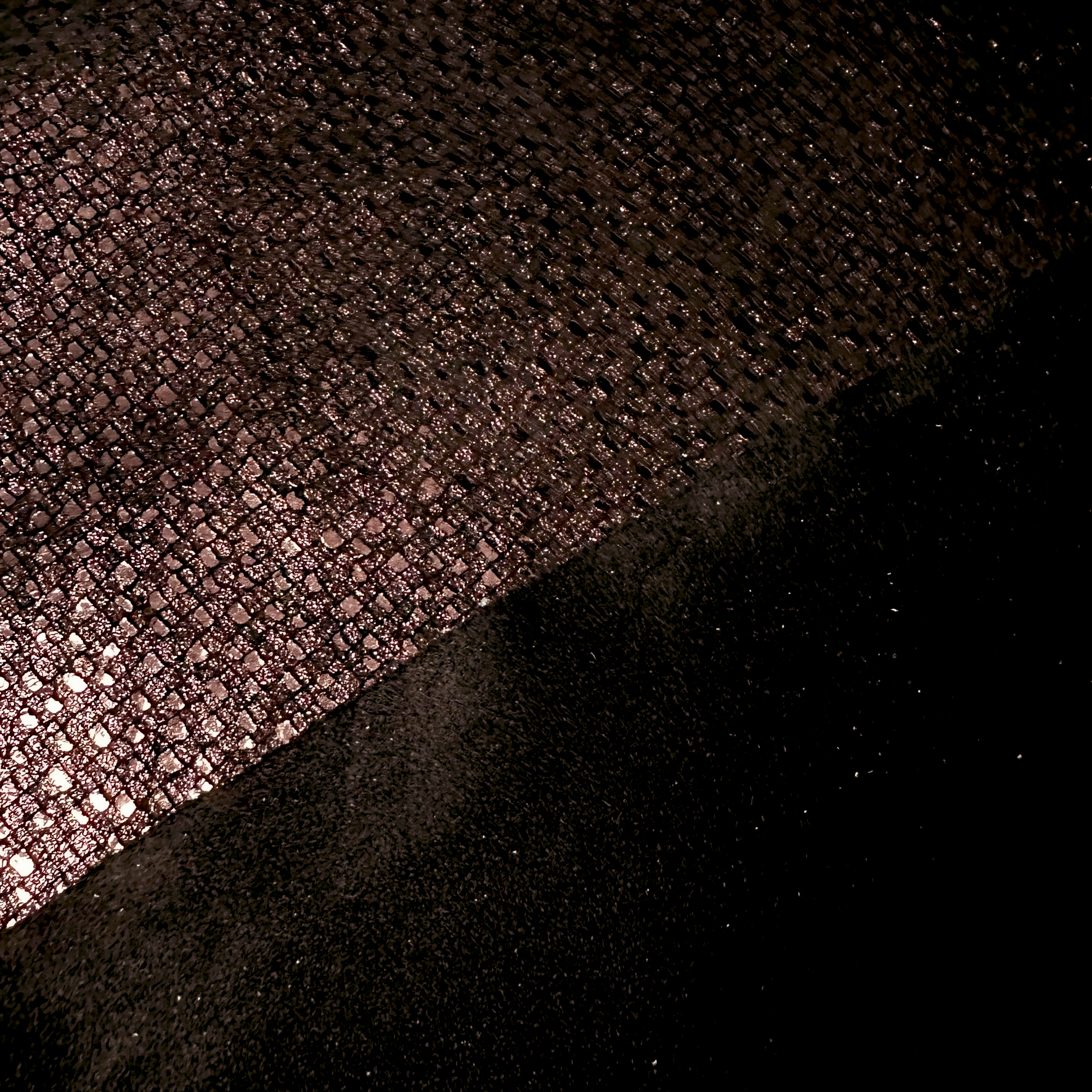 Schuh- & Taschenleder „Mosaik Braun Metallic“ – Veloursleder mit Mosaicfollierung & Metallic-Finish 