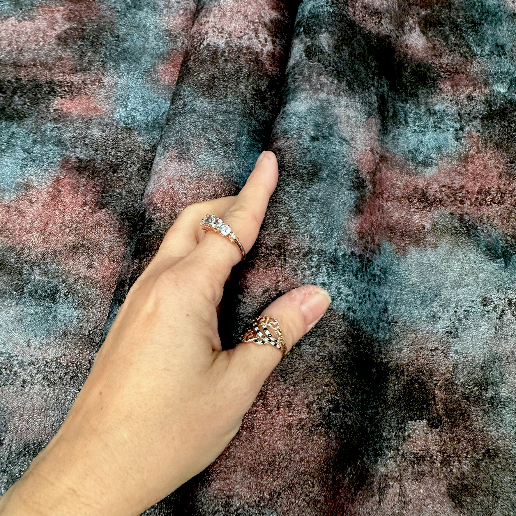 Schuh- & Taschenleder „Abstract Aquarell Farbverlauf Universum“ – Rindleder mit Print in dunklen Tönen